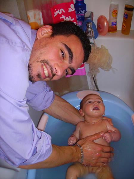 Le bain avec mon papa